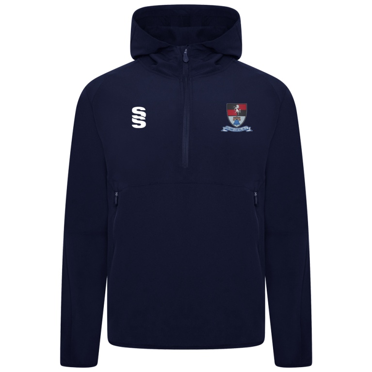 HOLCOMBE & BLUE BELL HILL CC Dual Elite 1/4 Zip Hoody / Rain Jacket : Navy