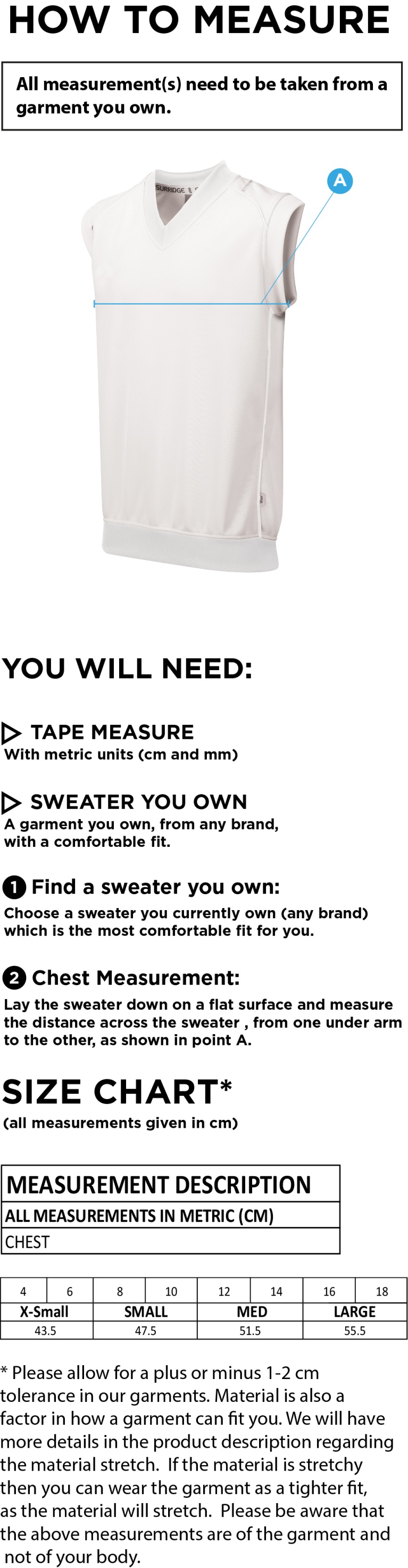 HOLCOMBE & BLUE BELL HILL CC BLAST SLEEVELESS WOMENS SWEATER-Ivory - Size Guide